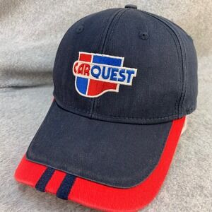 Carquest Logo Mens Navy Blue Carquest Hat Snapback Racing Stripe OSFM